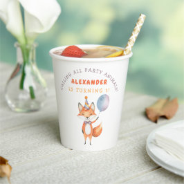 Little Fox Birthday Party Pappbecher