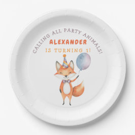 Little Fox Birthday Party Pappteller