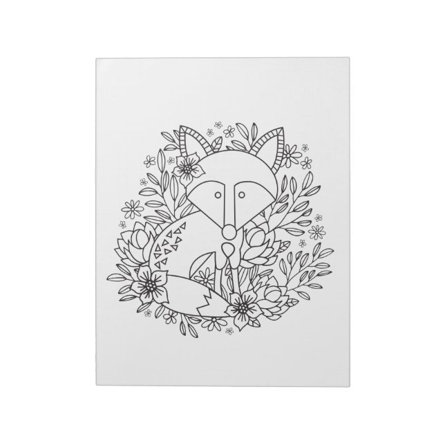 Little Fox Coloring Sheets Notizblock (Rotiert)
