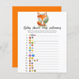 Little Fox cub - Baby-Dusche Emoji-Picknickspiel