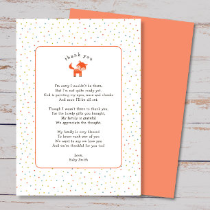 Little Fox danke Ihnen Gedicht Dankeschön Karte