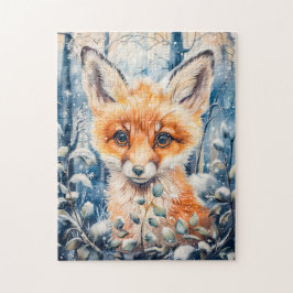 Little Fox in Winter Kräutern Puzzle