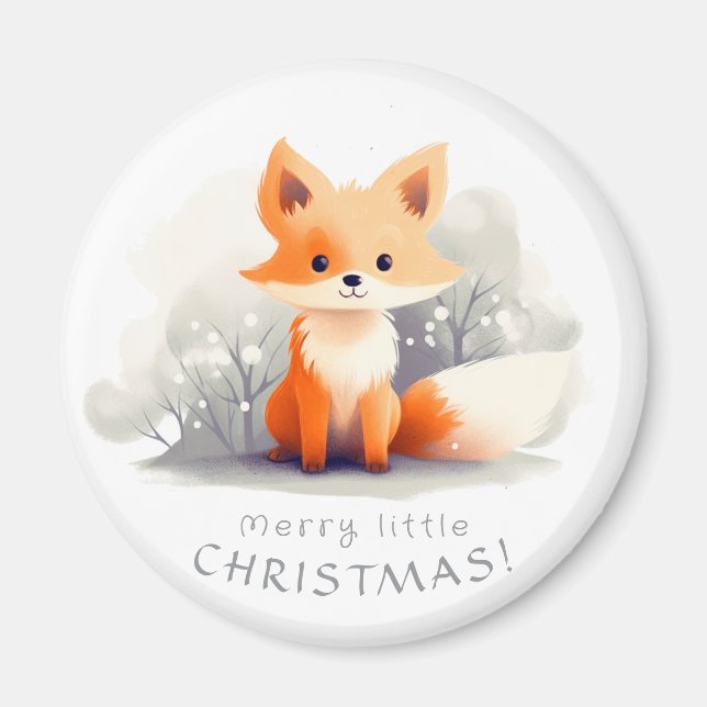 Little fox in winter magnet (Vorne)