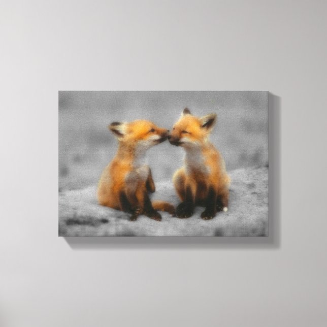 Little Fox Liebe Leinwanddruck (Vorderseite)