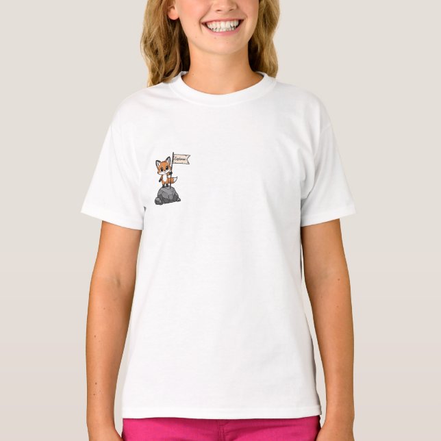 Little Fox Mountain Explorer Kinder T-Shirt (Vorderseite)