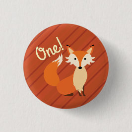 Little Fox Niedlich Colorful 1. Geburtstag Party T Button