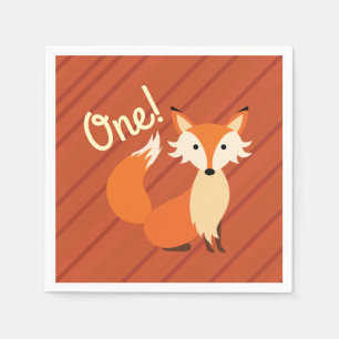 Little Fox Niedlich Colorful 1. Geburtstag Party T Serviette
