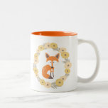 Little Fox Zweifarbige Tasse<br><div class="desc">Adorable Vektorgrafik eines Fuchs.</div>