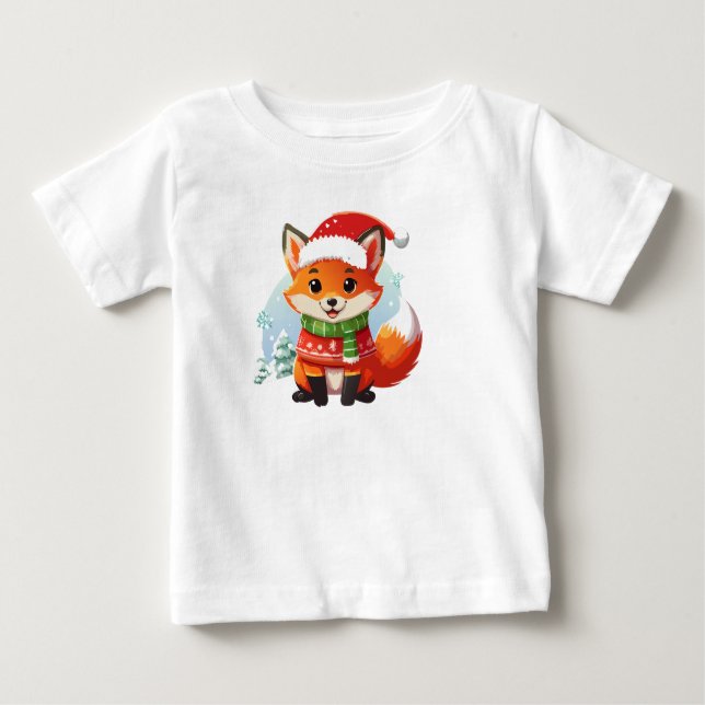 Little Fox's Christmas Eve Baby T-shirt (Vorderseite)
