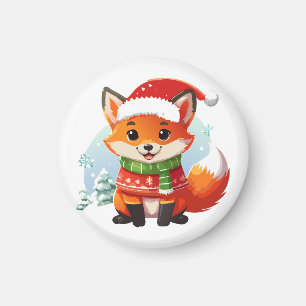 Little Fox's Christmas Eve Magnet