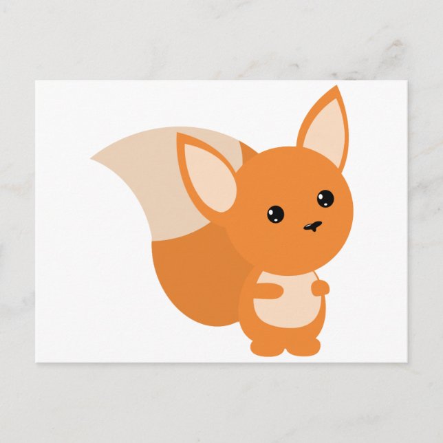 Little Foxy Poo Postkarte (Vorderseite)