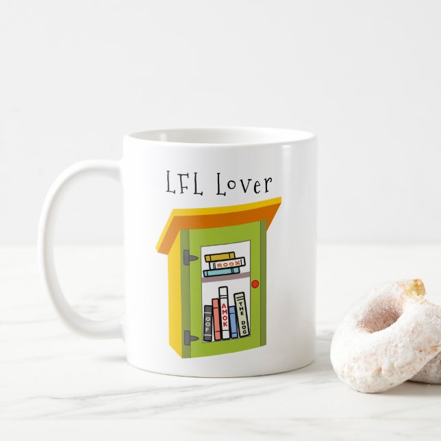Little Free Library (LFL) Lover Kaffeetasse (Mit Donut)