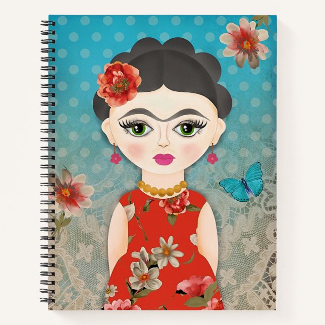Little Frida Spiral Notebook Notizbuch (Vorderseite)