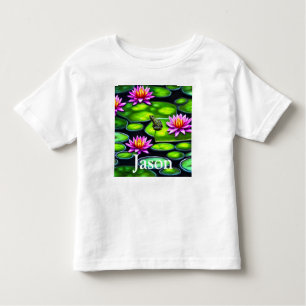 Little Frog on Lily Pad Kleinkind T-shirt