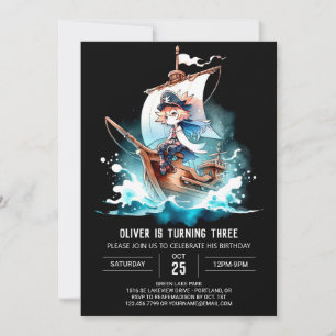 Little Fun Pirate Geburtstag Einladung