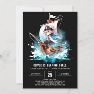 Little Fun Pirate Geburtstag Einladung