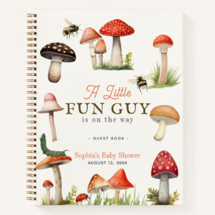 Little Fun Typ Mushroom Bee Baby Shower Gästebuch Notizbuch