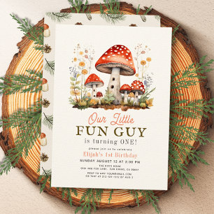 Little Fun Typ Mushroom Junge 1. Geburtstag Einladung