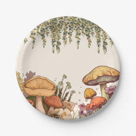 Little Fungi Mushroom Theme Pappteller