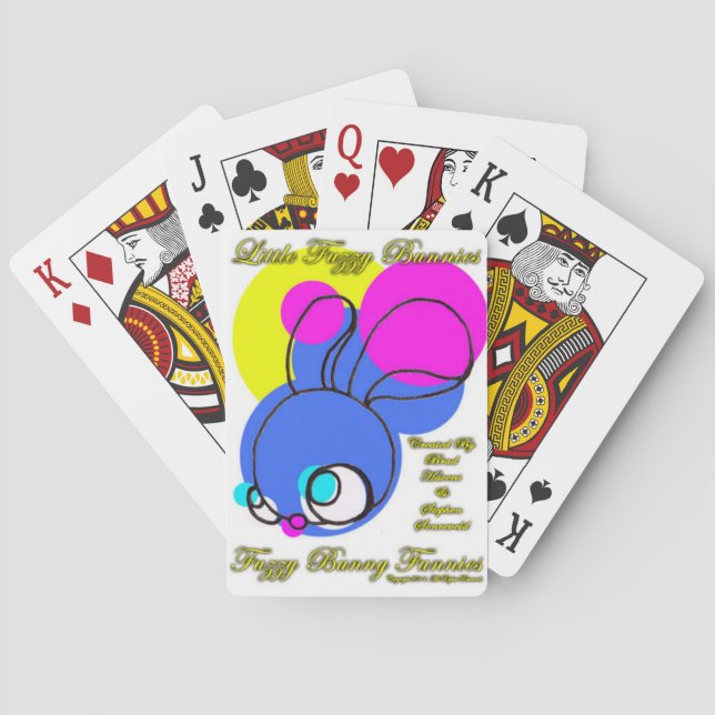 Little Fuzzy Bunnies 1 von 3 Poster auf Spielkarten (Rückseite)