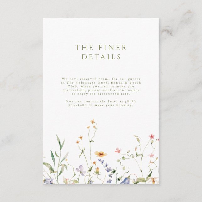 Little Garden Wedding Card Begleitkarte (Vorderseite)