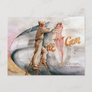 "Little Gem" Nose Art Postkarte