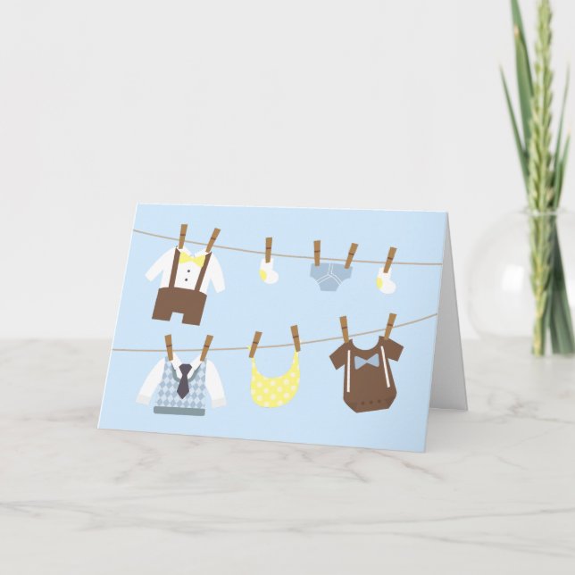 Little Gentleman Baby Boy Dusche Danke (Vorderseite)