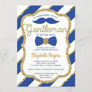 Little Gentleman Baby Shower Einladung, Imitate Go Einladung