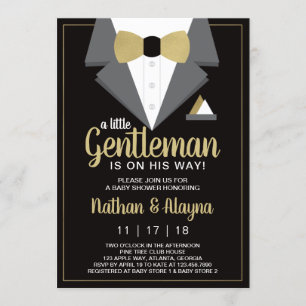 Little Gentleman Baby Shower Invitation, Tuxedo Einladung