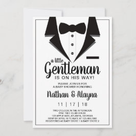 Little Gentleman Baby Shower Invitation, Tuxedo Einladung