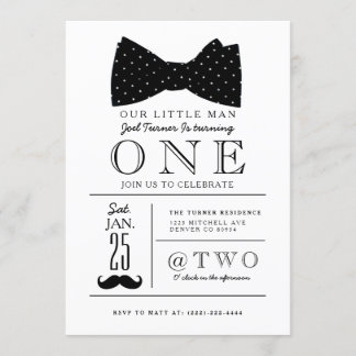 Little Gentleman Birthday Party Einladung