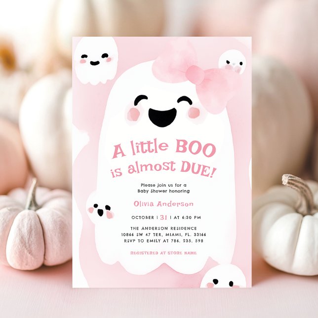Little Ghost Boo Halloween Baby Dusche Einladung (Von Creator hochgeladen)