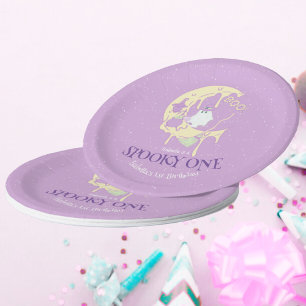 Little Ghost Boo & Moon Niedlich Spooky Ein Hallow Pappteller