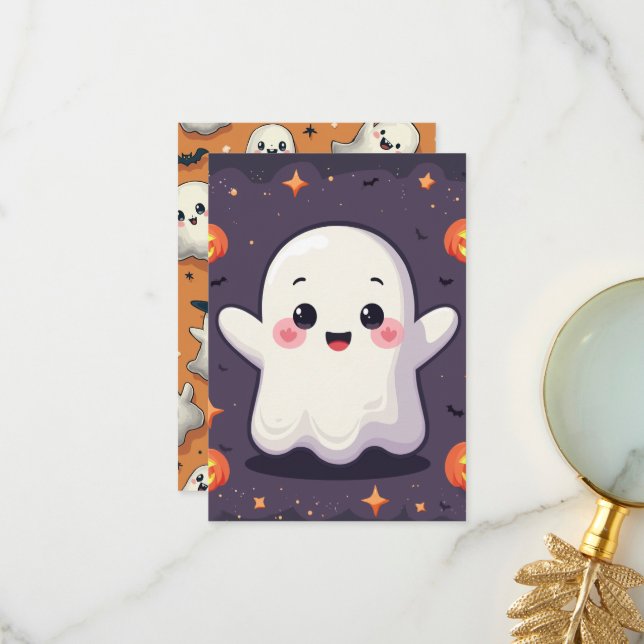 Little Ghost Dankeskarte (Vorderseite/Rückseite Beispiel)