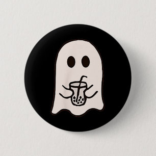 Little Ghost Ice Costume Halloween Button
