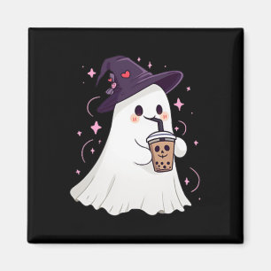 Little Ghost Ice Kaffee Spooky Jahreszeit Niedlich Magnet