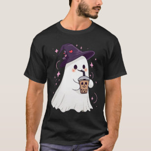 Little Ghost Ice Kaffee Spooky Jahreszeit Niedlich T-Shirt