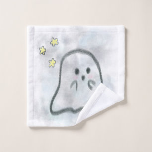 Little ghost is scared waschlappen