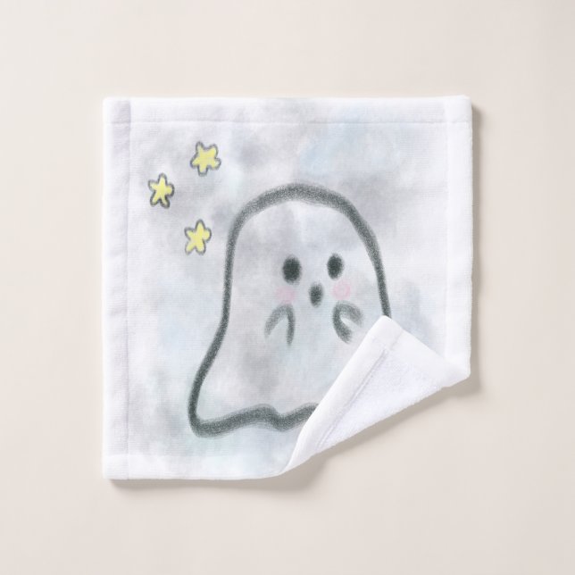 Little ghost is scared  waschlappen (Waschlappen)