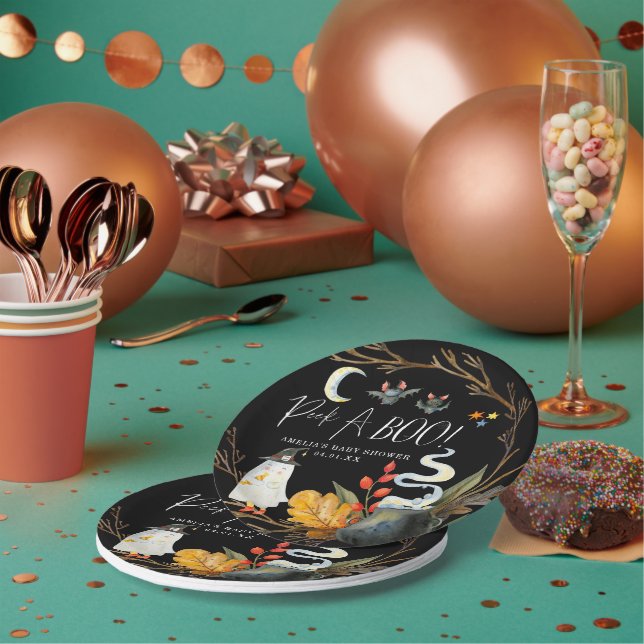 Little Ghost | Niedliche Halloween-Kinderdusche Pappteller (Multi)