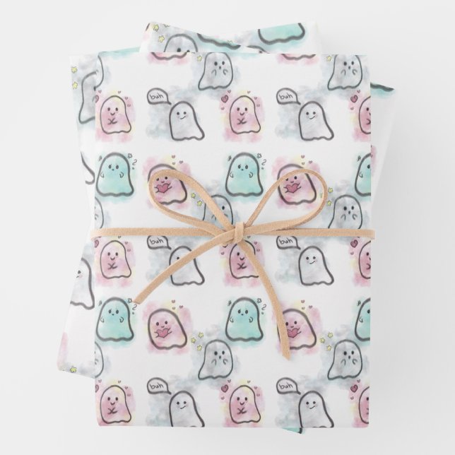 Little ghost party  geschenkpapier set (Beispiel)