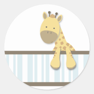 Little Giraffe {blau} | Aufkleber