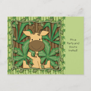 Little Giraffe Einladungspostkarte