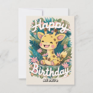 Little Giraffe Geburtstag Karte