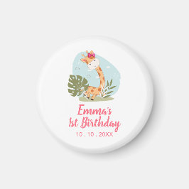 Little Giraffe (Girl Safari Animal) Geburtstag Magnet