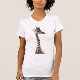 "Little Giraffe" Wildtierwasserfarbe T-Shirt