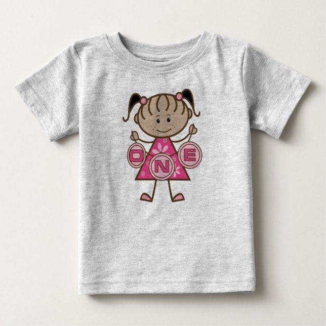 Little Girl 1. Geburtstag T - Shirt und Geschenke (Vorderseite)