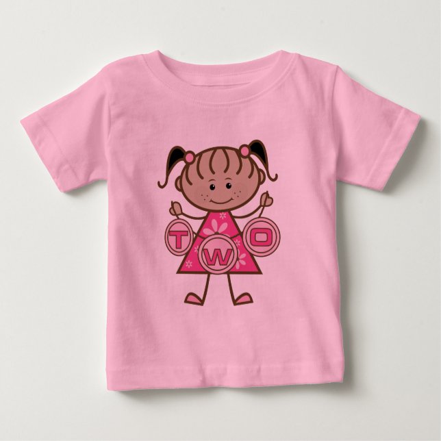 Little Girl 2. Geburtstag T - Shirt und Geschenke (Vorderseite)