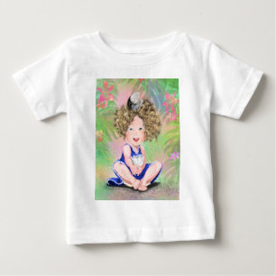 Little Girl and Baby Bird Baby T - Shirt Friends