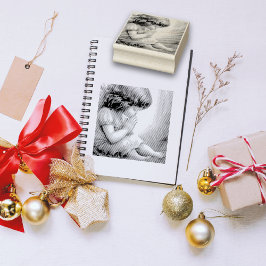 Little Girl Angel Radiant Light Halo beten Gummistempel